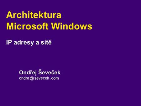 Architektura Microsoft Windows