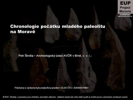 Chronologie počátku mladého paleolitu na Moravě