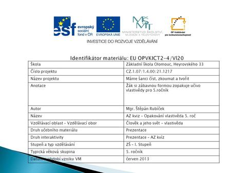Identifikátor materiálu: EU OPVKICT2-4/Vl20