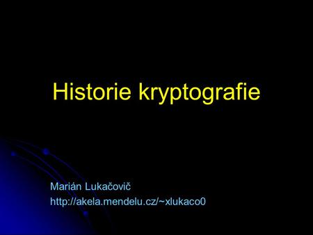 Historie kryptografie