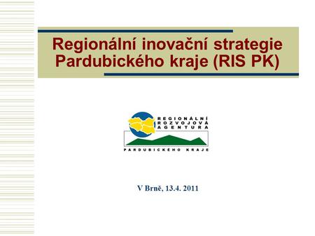 Regionální inovační strategie Pardubického kraje (RIS PK)