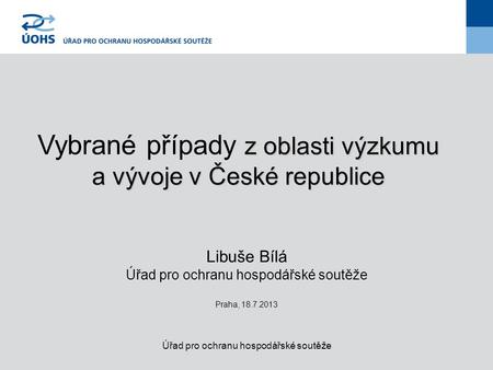 Vybrané případy z oblasti výzkumu a vývoje v České republice