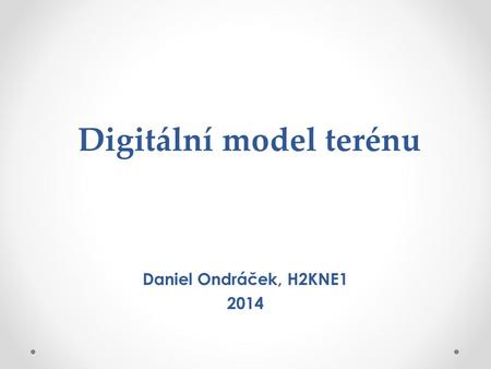 Digitální model terénu