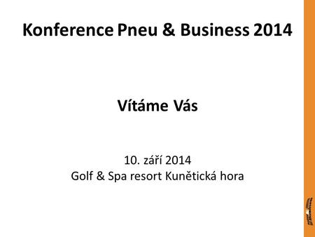 Konference Pneu & Business 2014