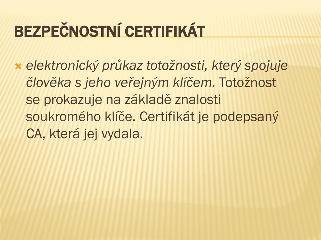 Bezpečnostní certifikát