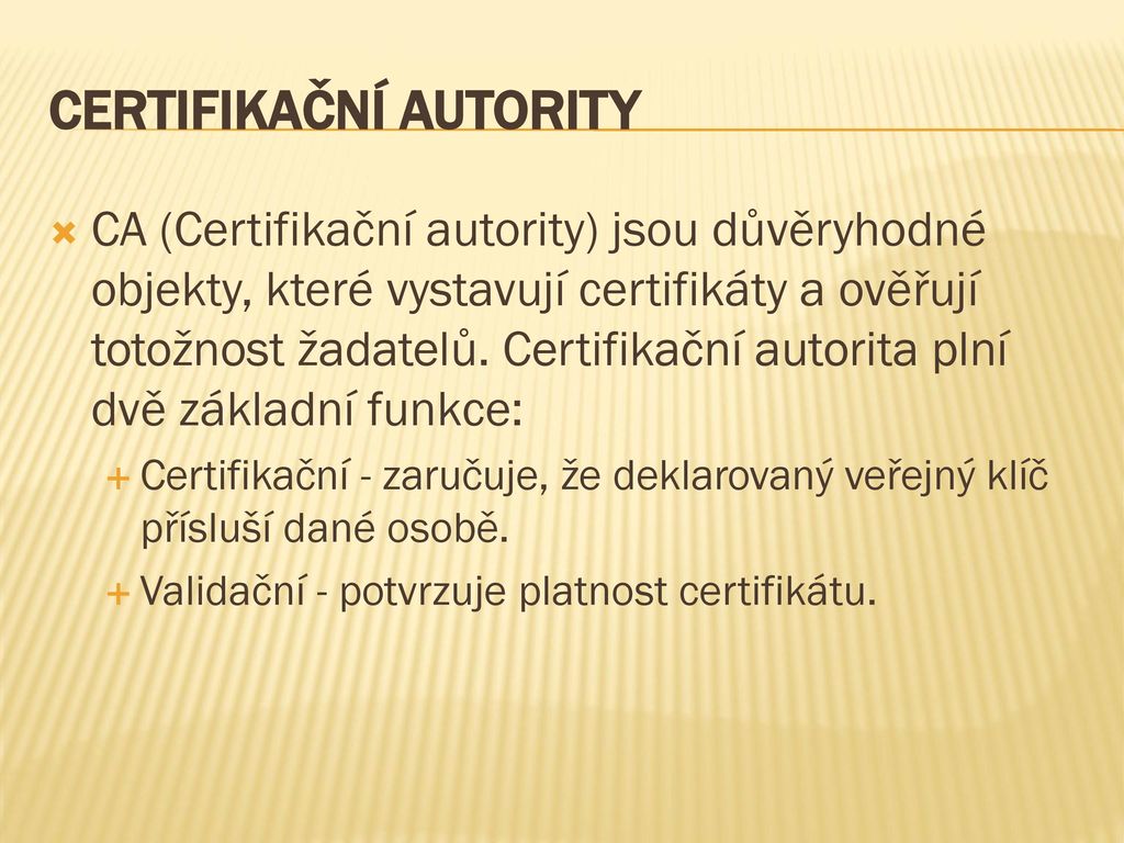 Certifikační autority