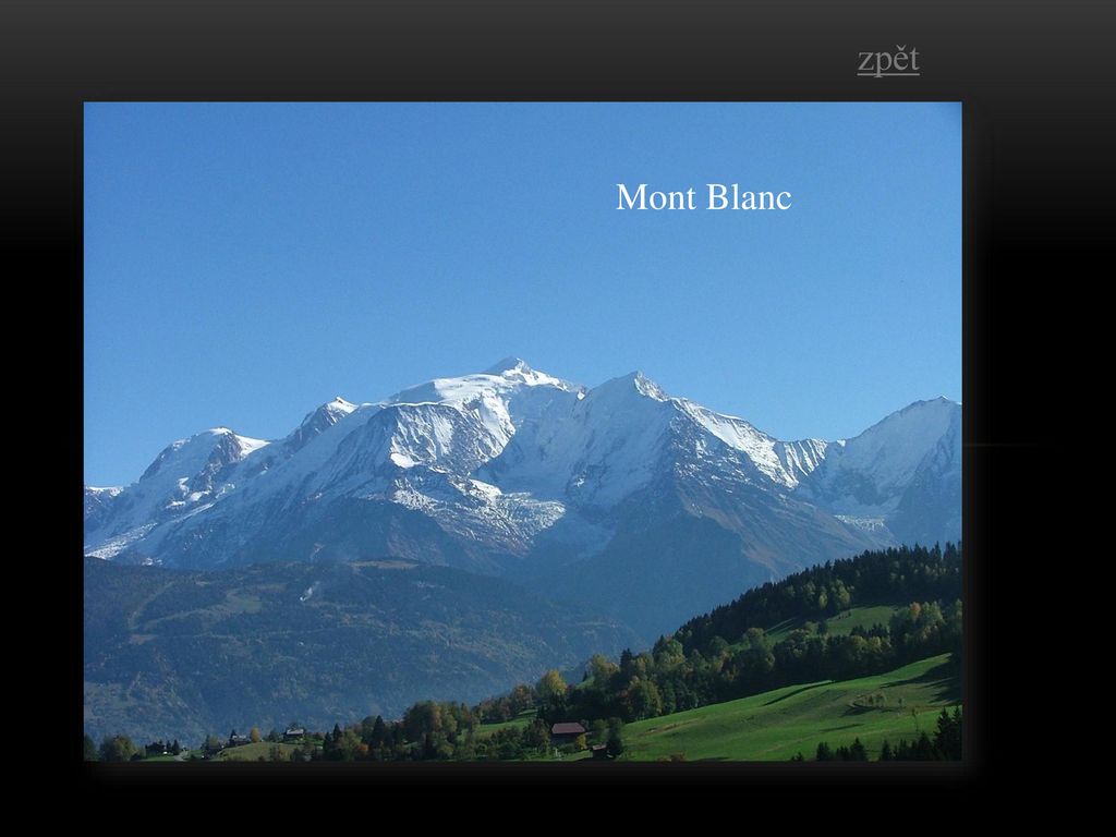 zpět Mont Blanc