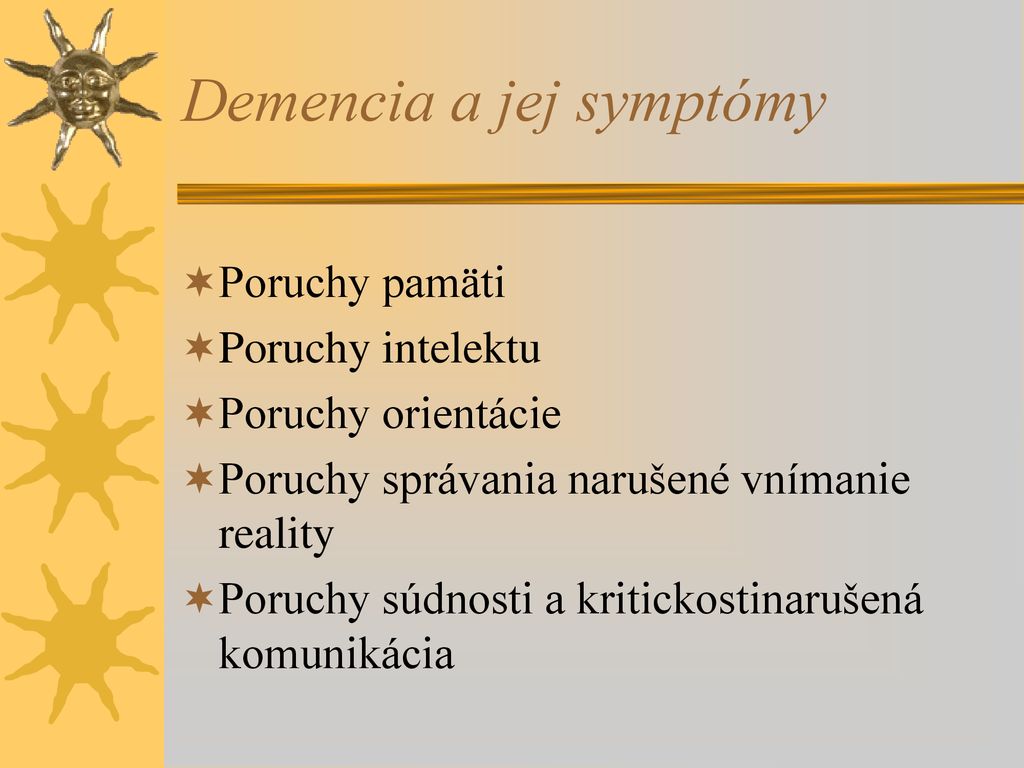 Demencia a jej symptómy