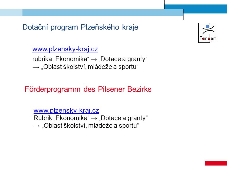 Dotační program Plzeňského kraje