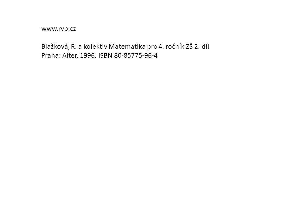 Blažková, R. a kolektiv Matematika pro 4.