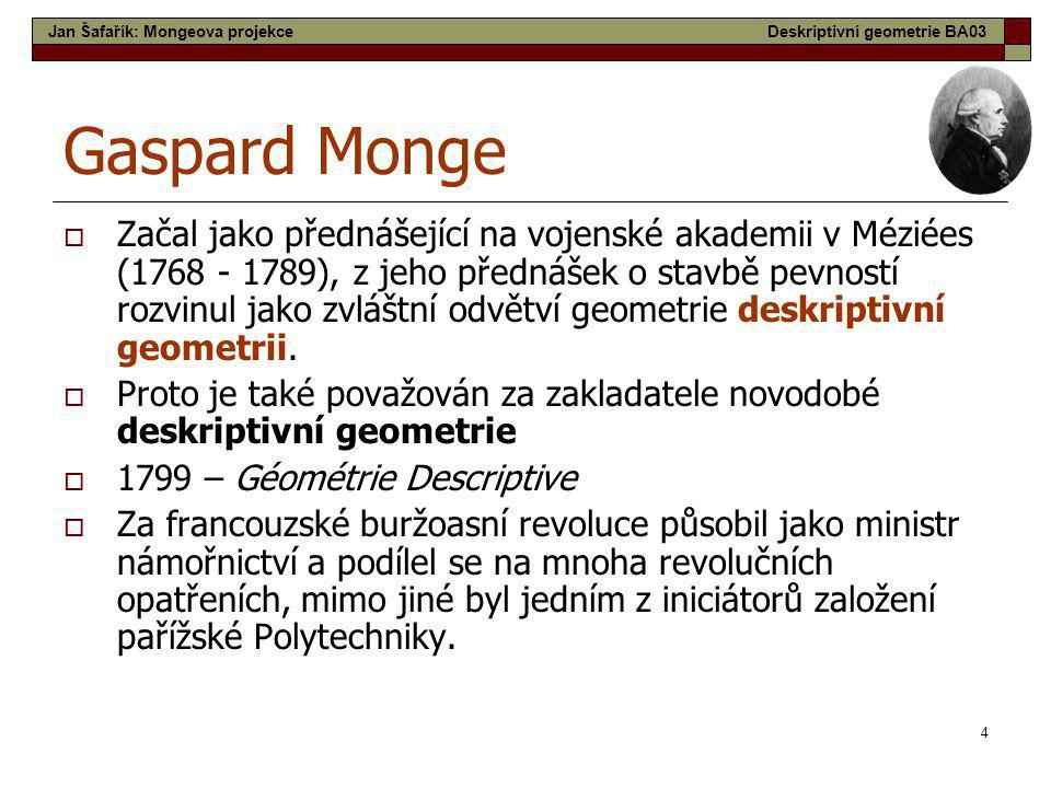 Jan Šafařík: Mongeova projekce