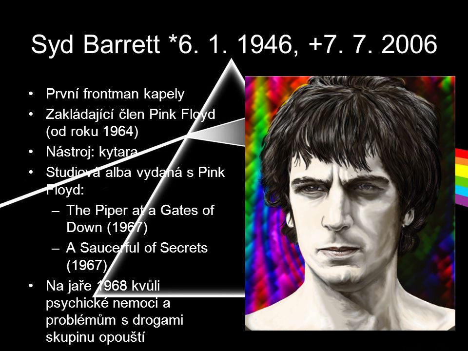 Syd Barrett * , První frontman kapely