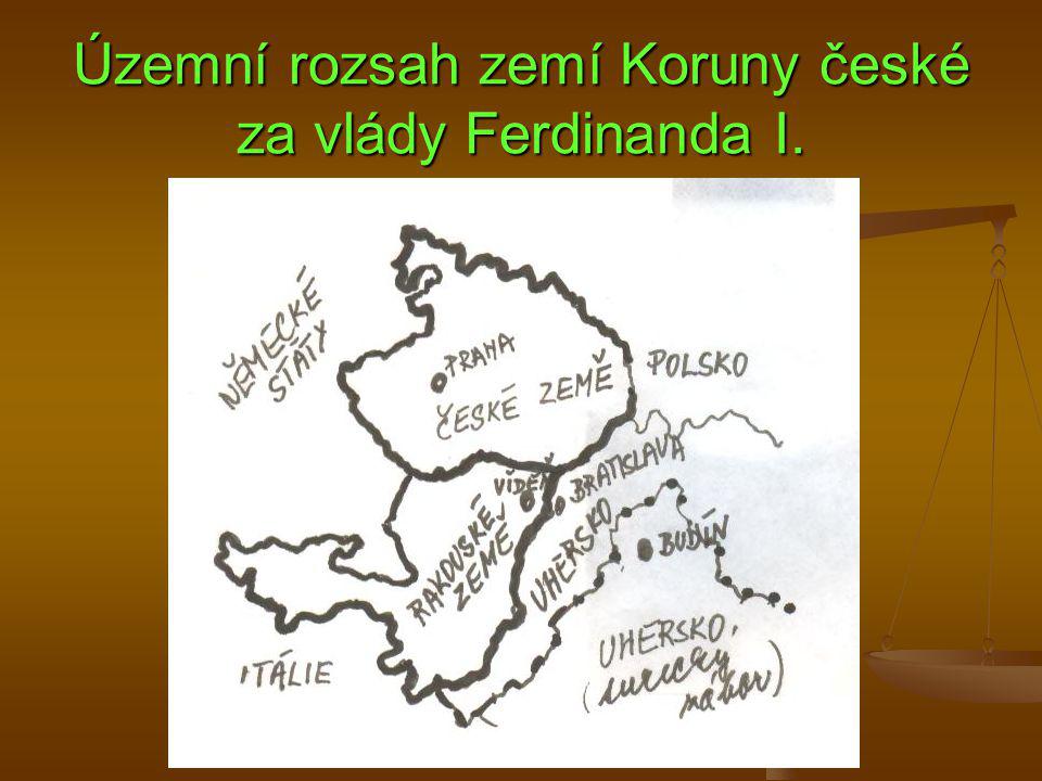 Územní rozsah zemí Koruny české za vlády Ferdinanda I.