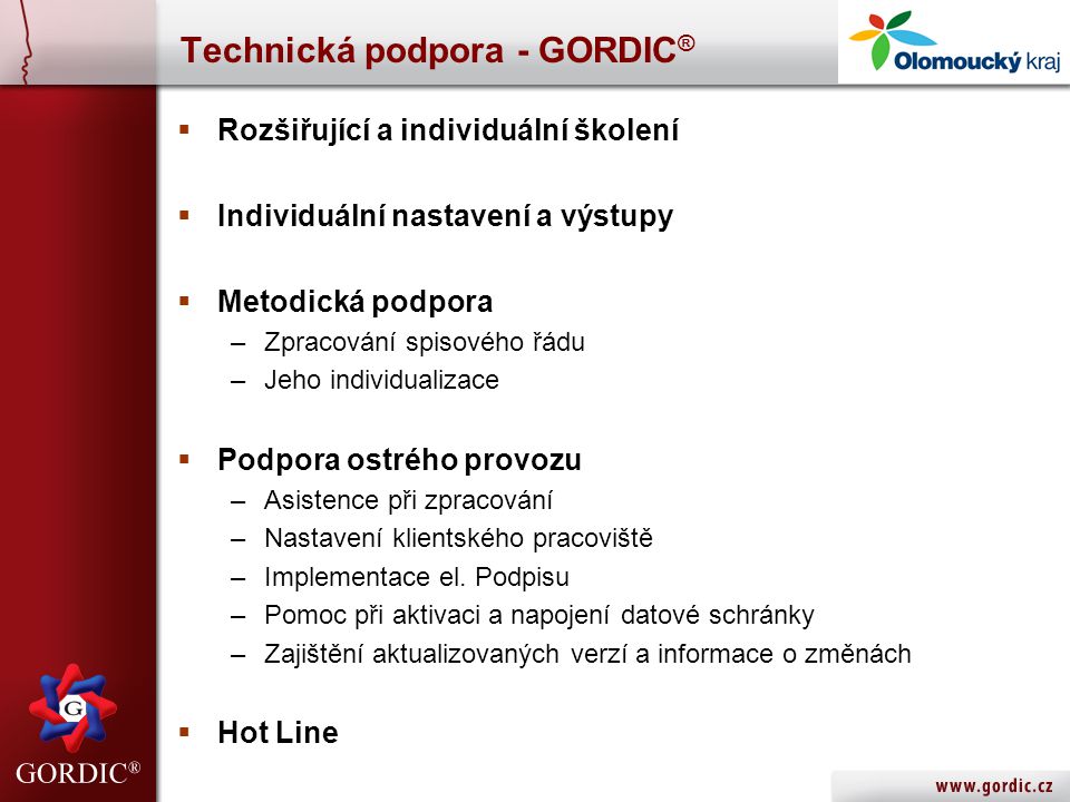 Technická podpora - GORDIC®