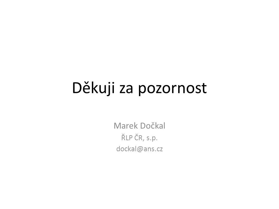 Marek Dočkal ŘLP ČR, s.p.