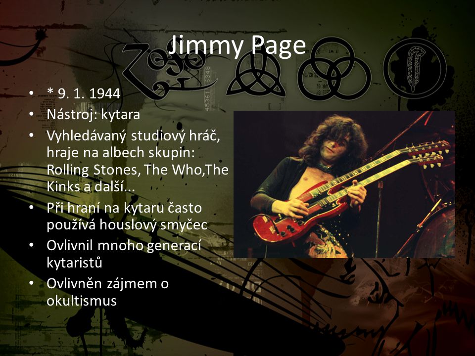 Jimmy Page * Nástroj: kytara