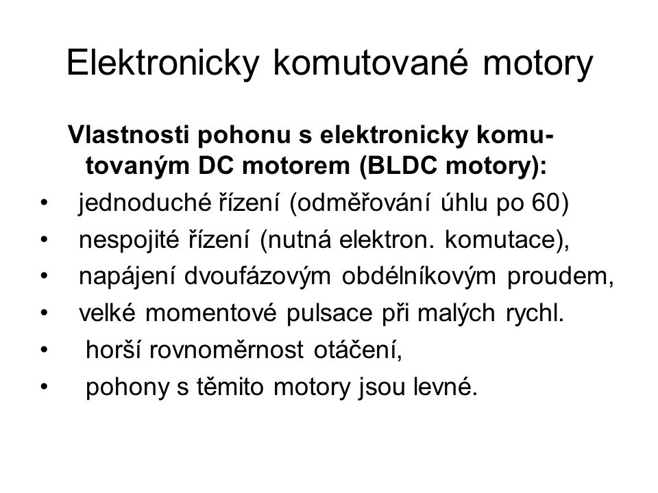 Elektronicky komutované motory