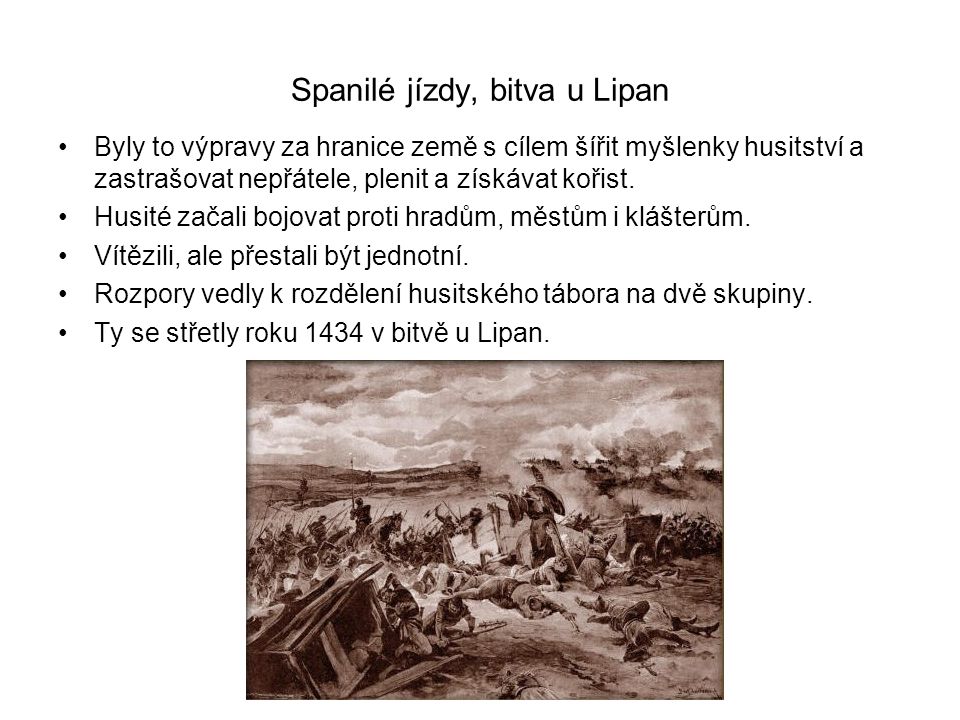 Spanilé jízdy, bitva u Lipan