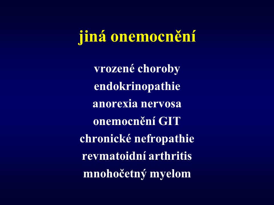 chronické nefropathie revmatoidní arthritis