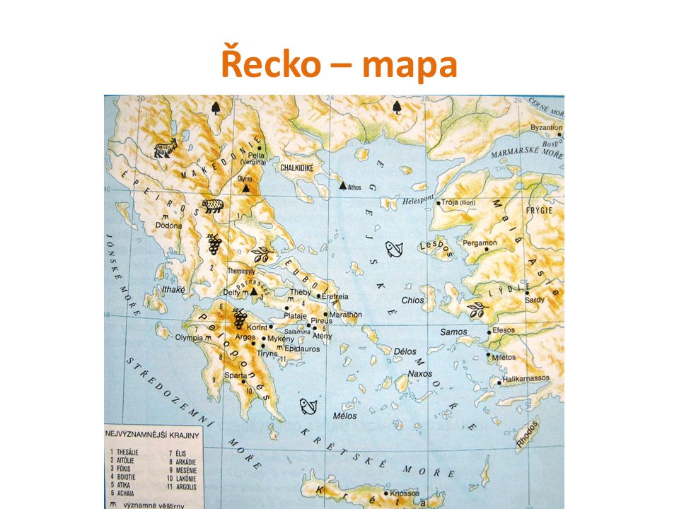 Řecko – mapa