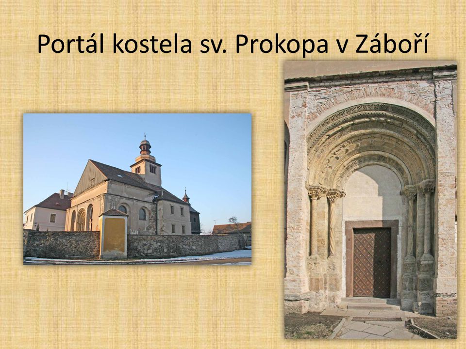 Portál kostela sv. Prokopa v Záboří