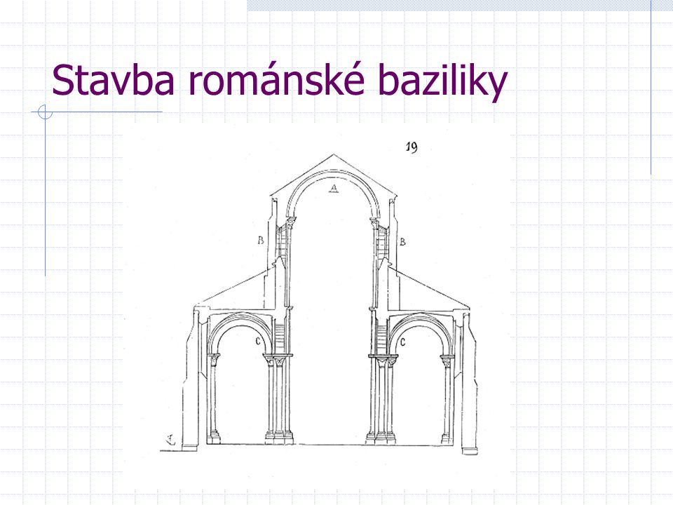 Stavba románské baziliky