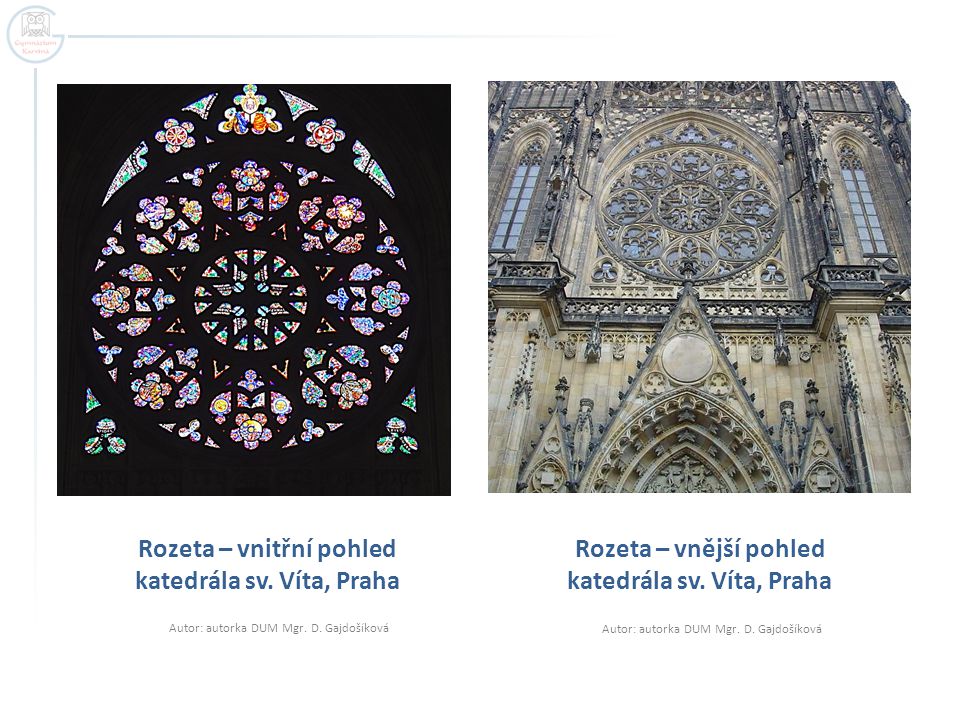 Rozeta – vnitřní pohled katedrála sv. Víta, Praha