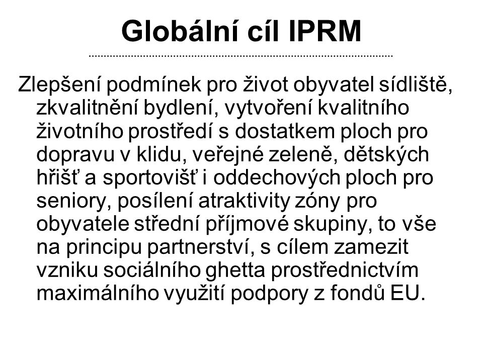 Globální cíl IPRM