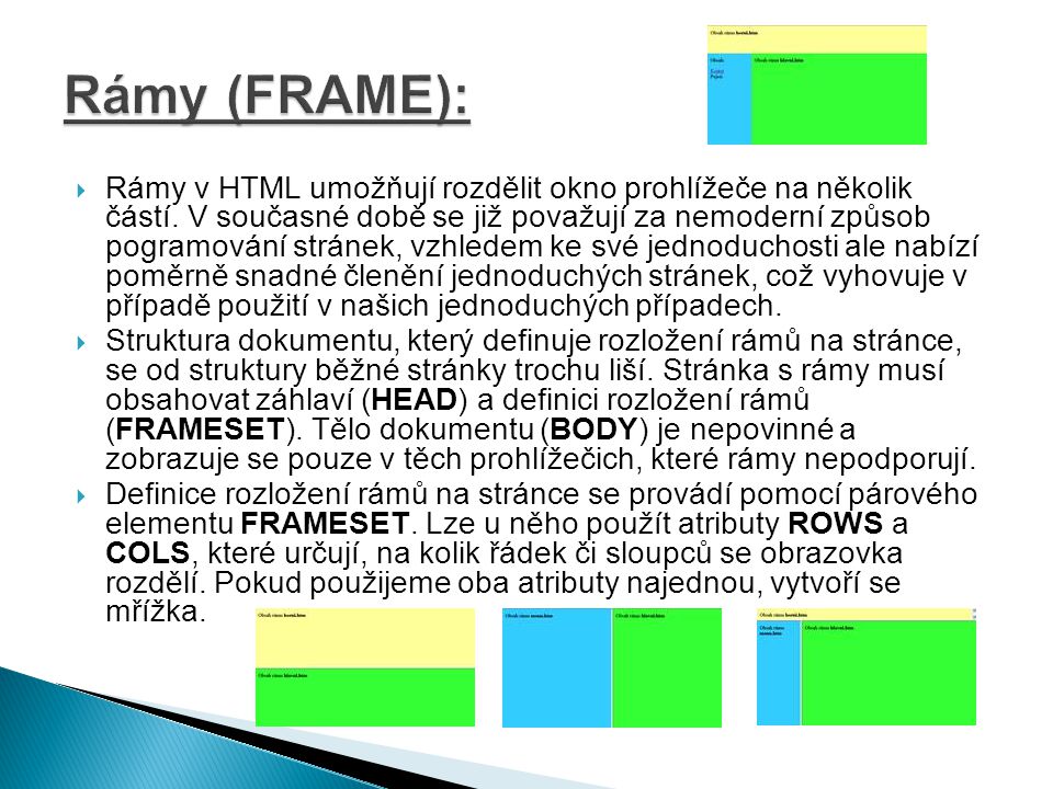 Rámy (FRAME):