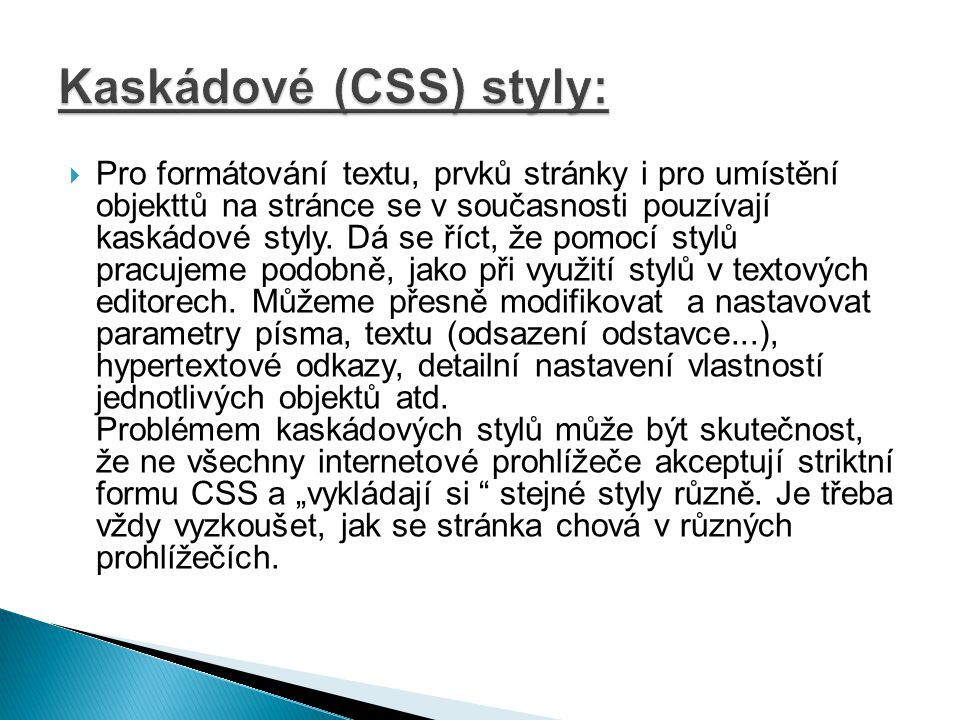 Kaskádové (CSS) styly: