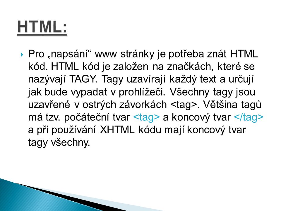 HTML: