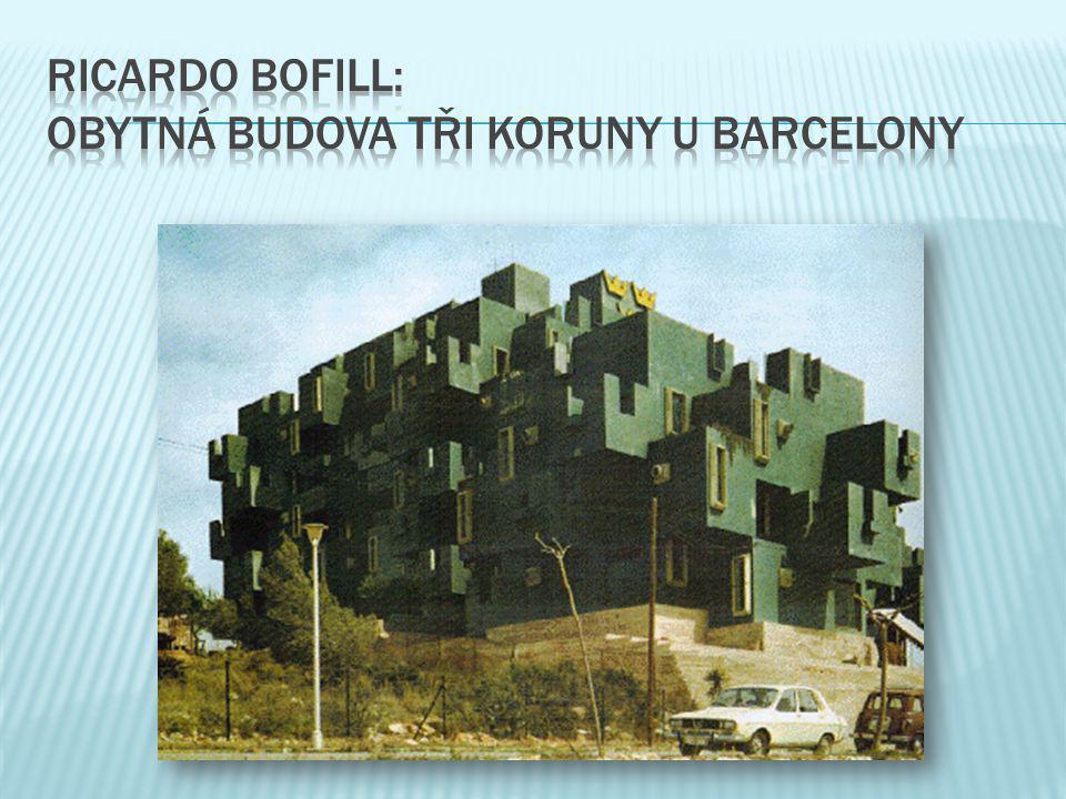 ricardo bofill: obytná budova tři koruny u barcelony