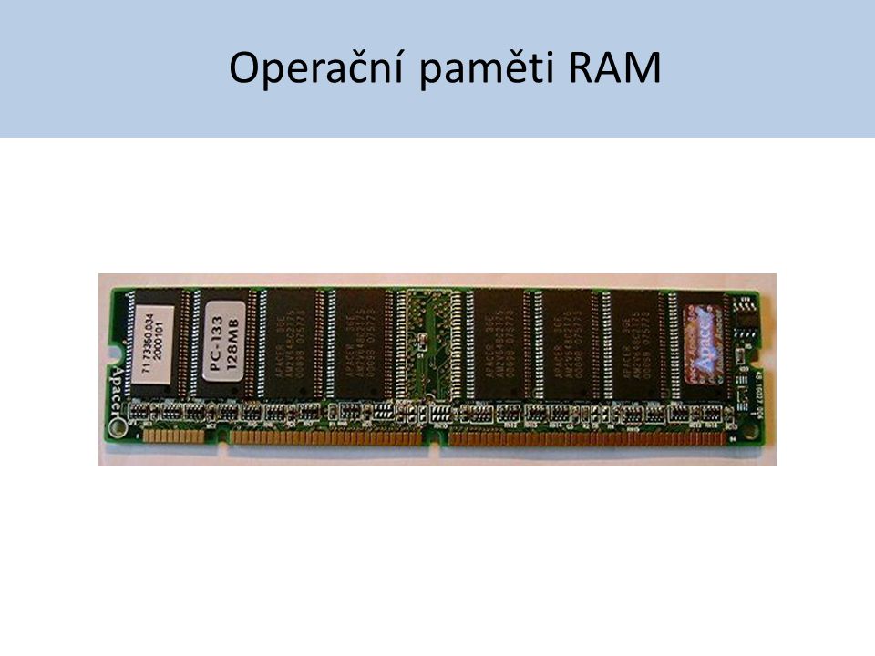 Operační paměti RAM