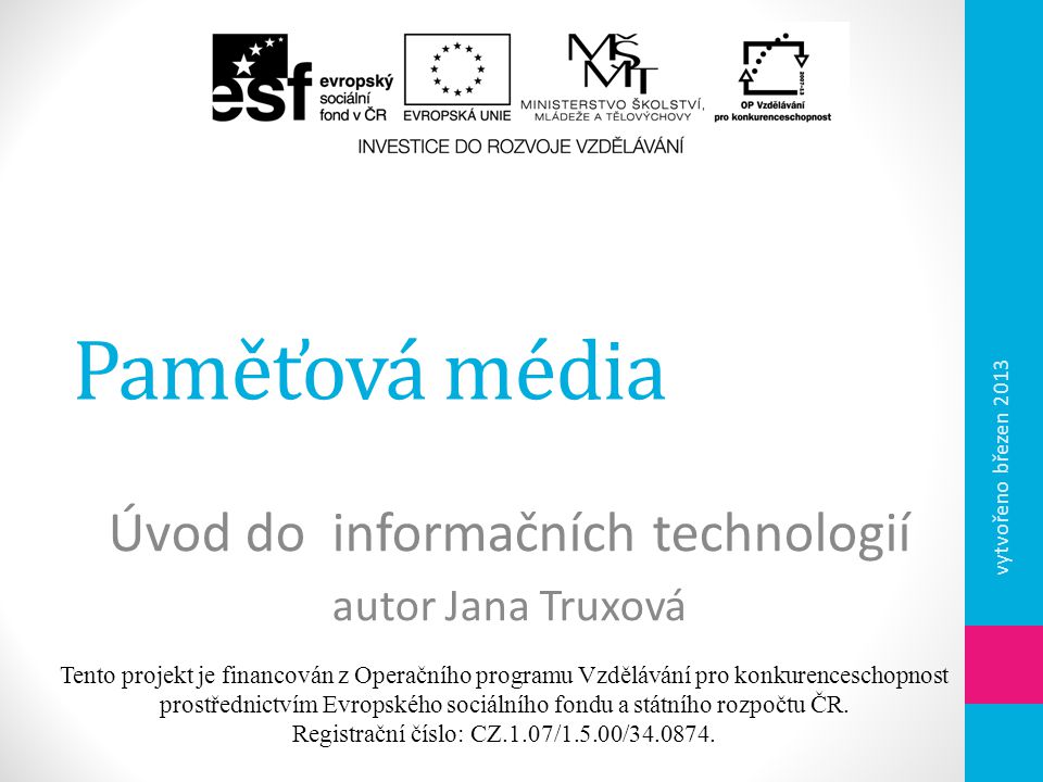 Úvod do informačních technologií autor Jana Truxová
