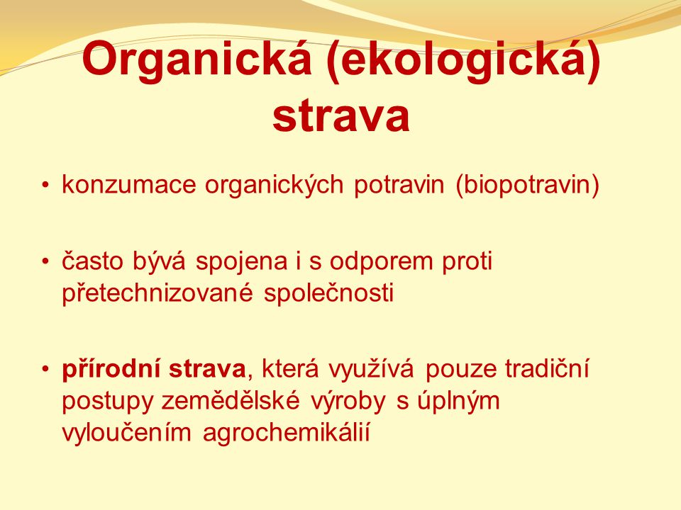 Organická (ekologická) strava