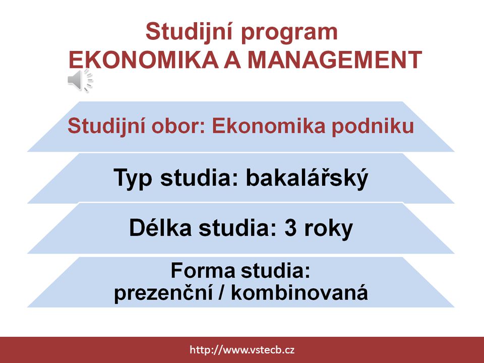 Studijní program EKONOMIKA A MANAGEMENT