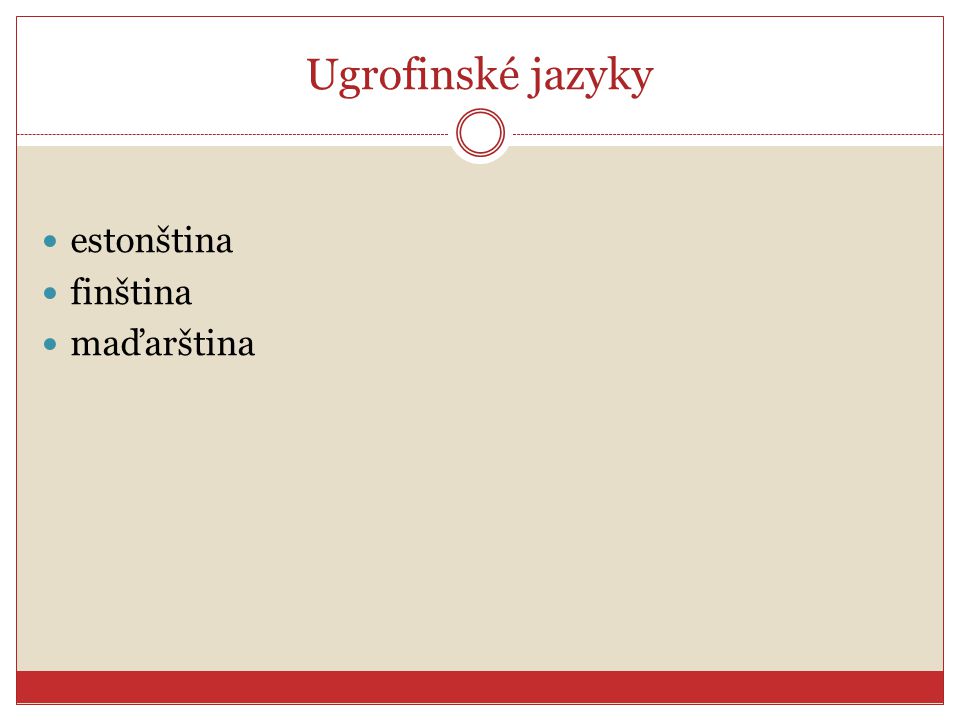 Ugrofinské jazyky estonština finština maďarština