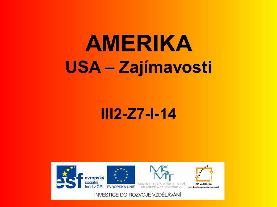 AMERIKA USA – Zajímavosti III2-Z7-I-14