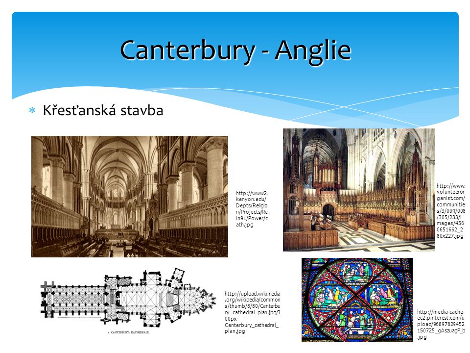 Canterbury - Anglie Křesťanská stavba