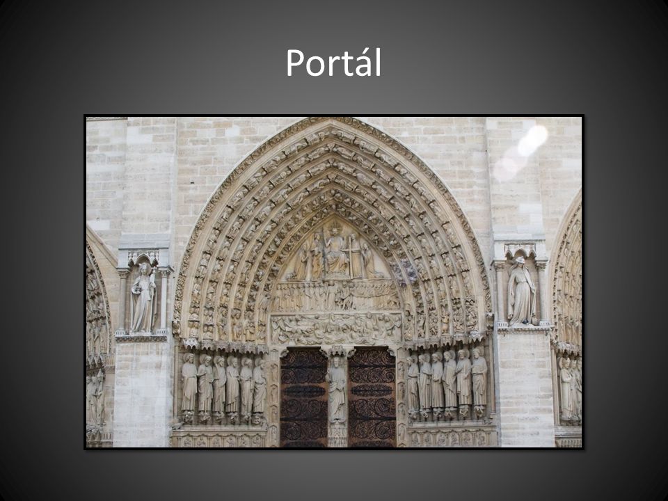 Portál Notre Dame v Paříži