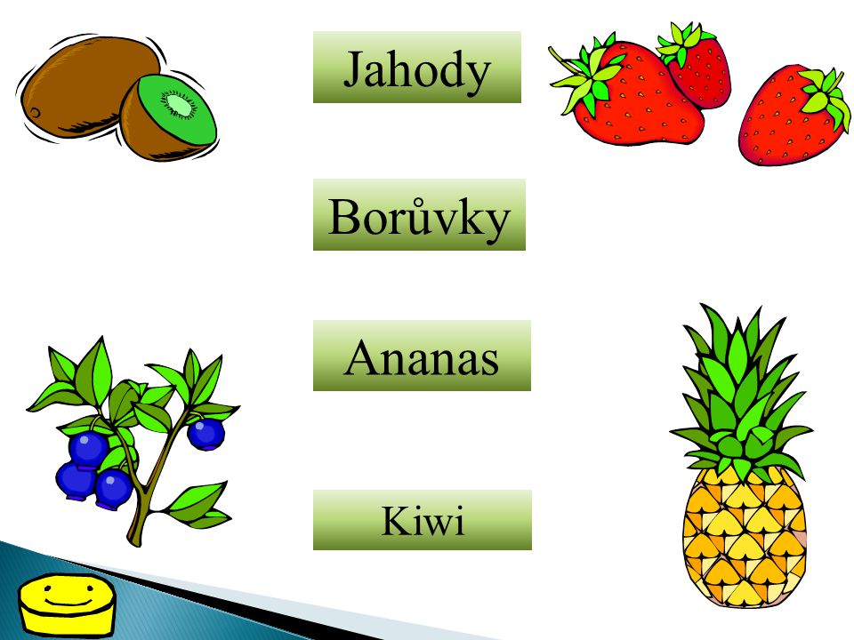Jahody Borůvky Ananas Kiwi