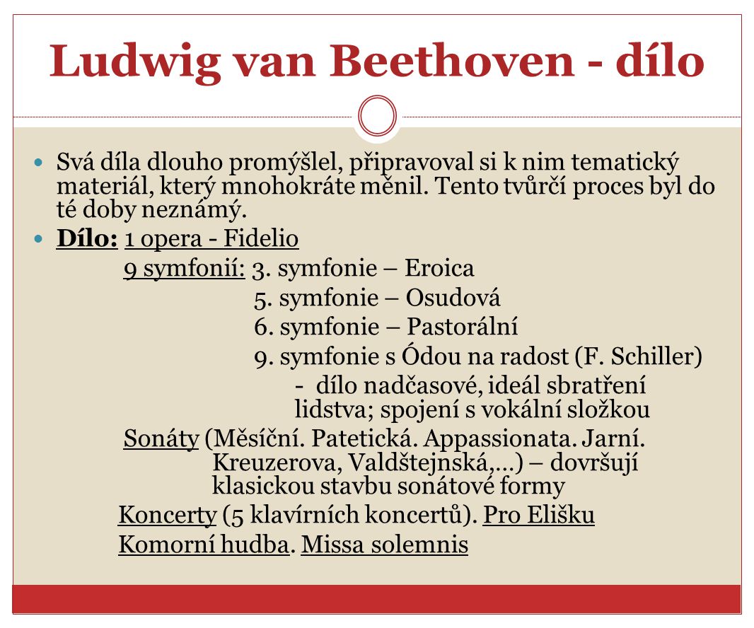 Ludwig van Beethoven - dílo