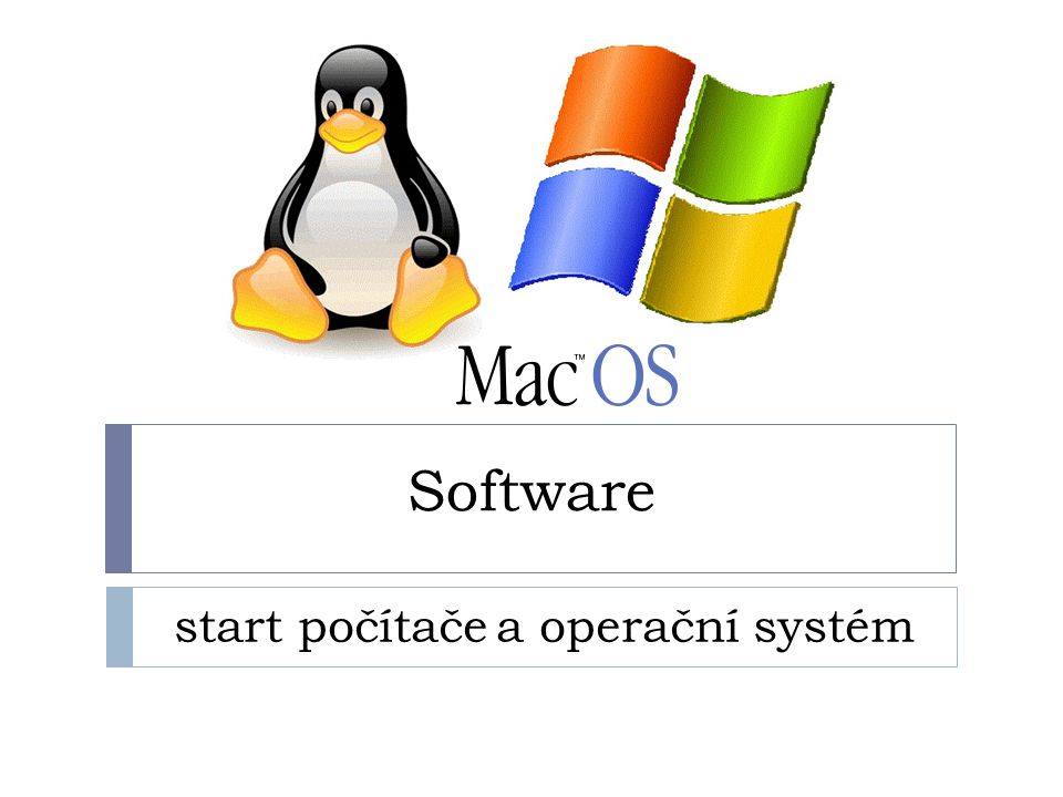 Software start počítače a operační systém