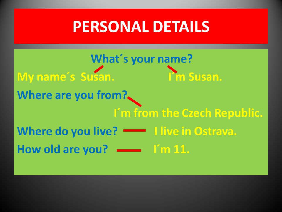 PERSONAL DETAILS