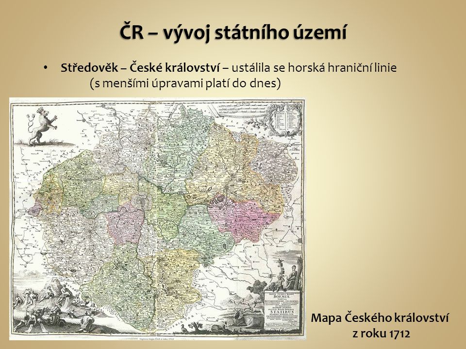 ČR – vývoj státního území