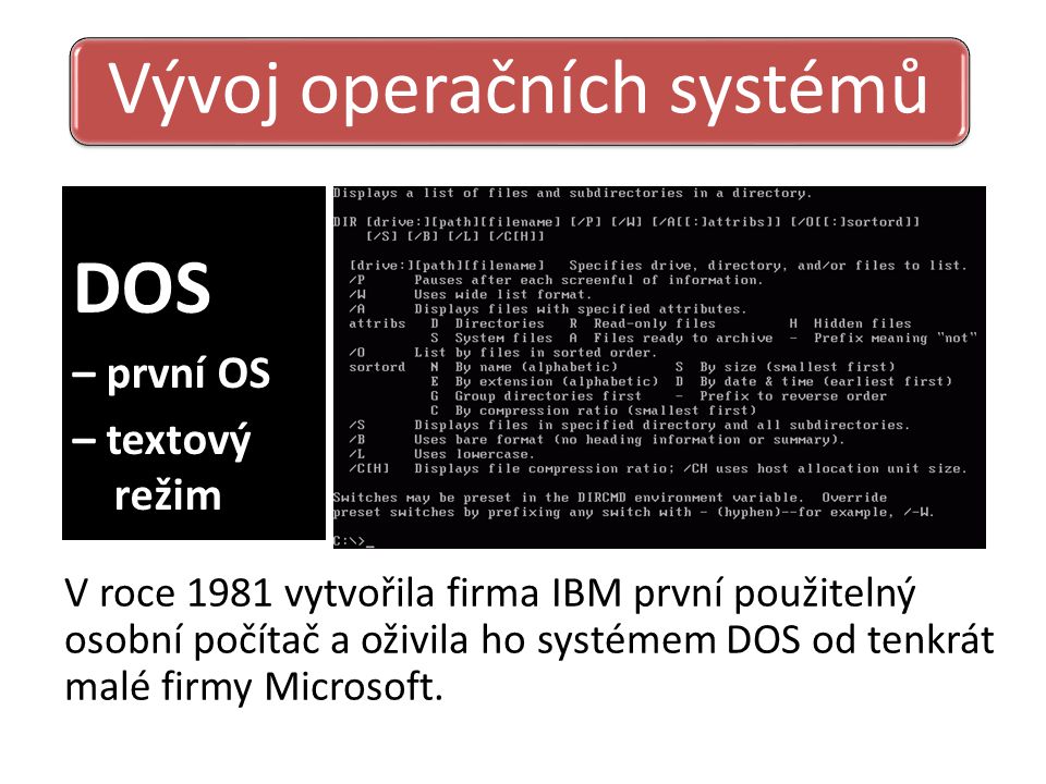 Vývoj operačních systémů