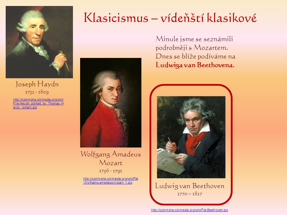 Klasicismus – vídeňští klasikové