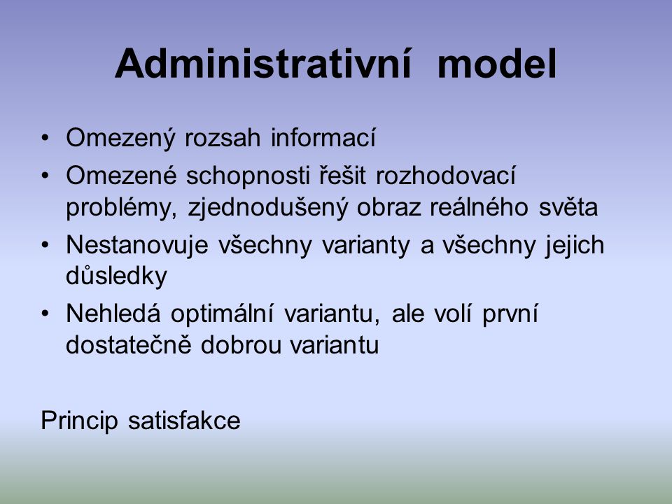 Administrativní model