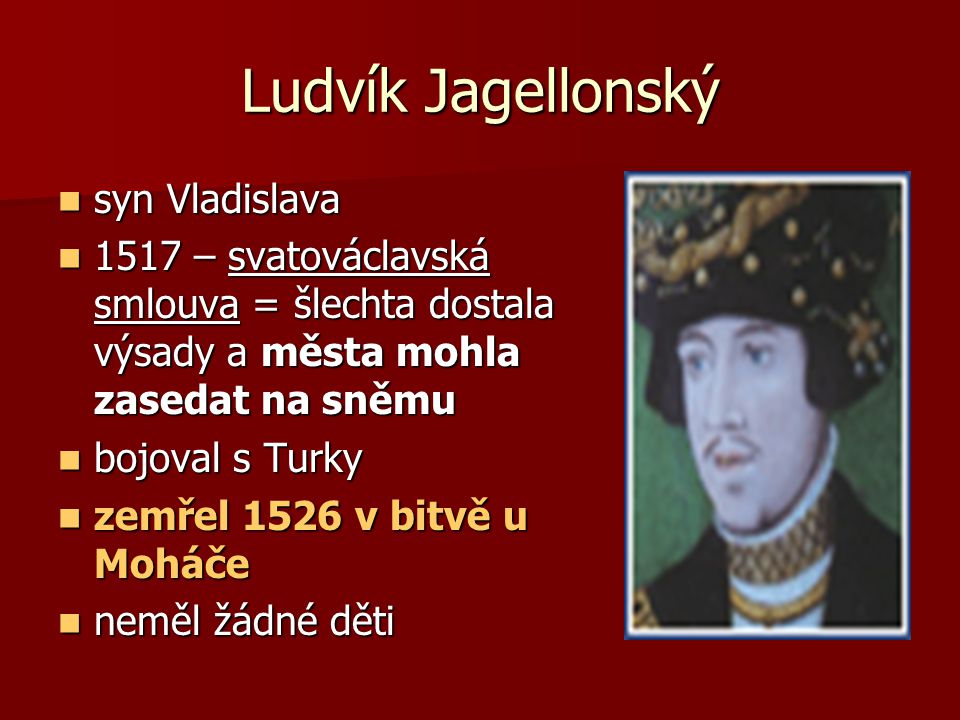 Ludvík Jagellonský syn Vladislava