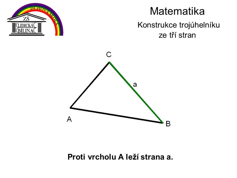 Matematika Konstrukce trojúhelníku ze tří stran